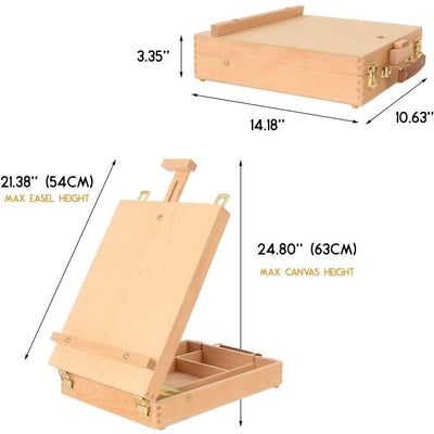 Wooden Desktop Easel & Storage Box