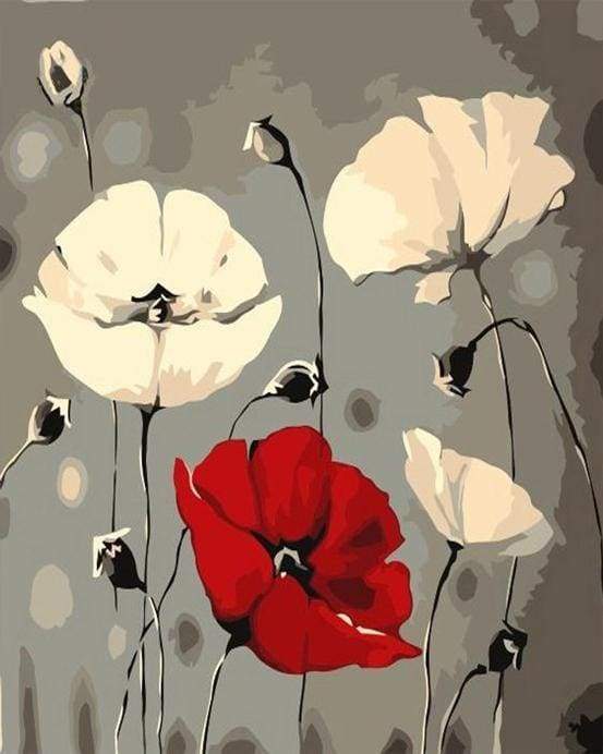 Red and White Flowers