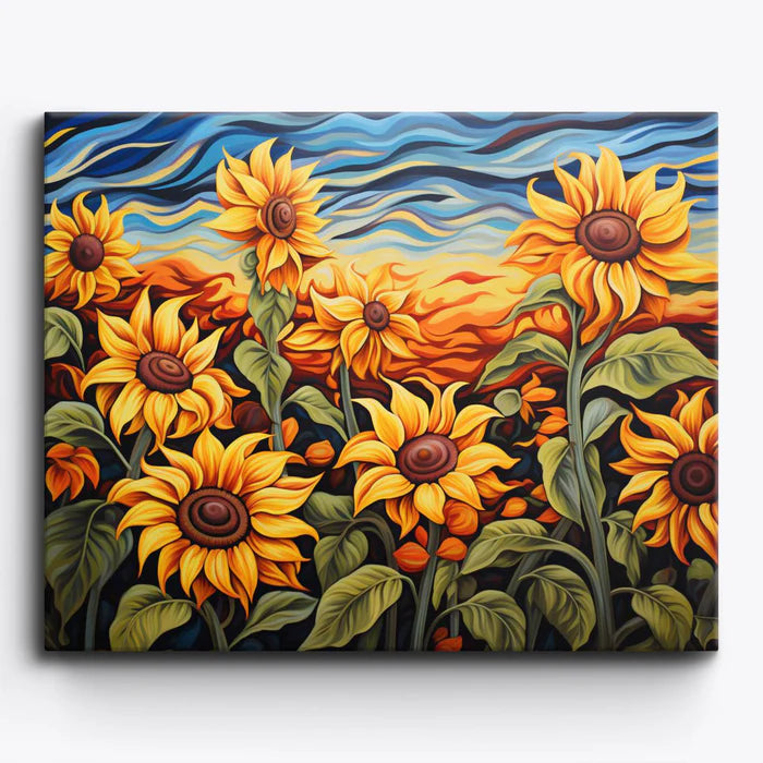 Abstract Sunflowers Dance