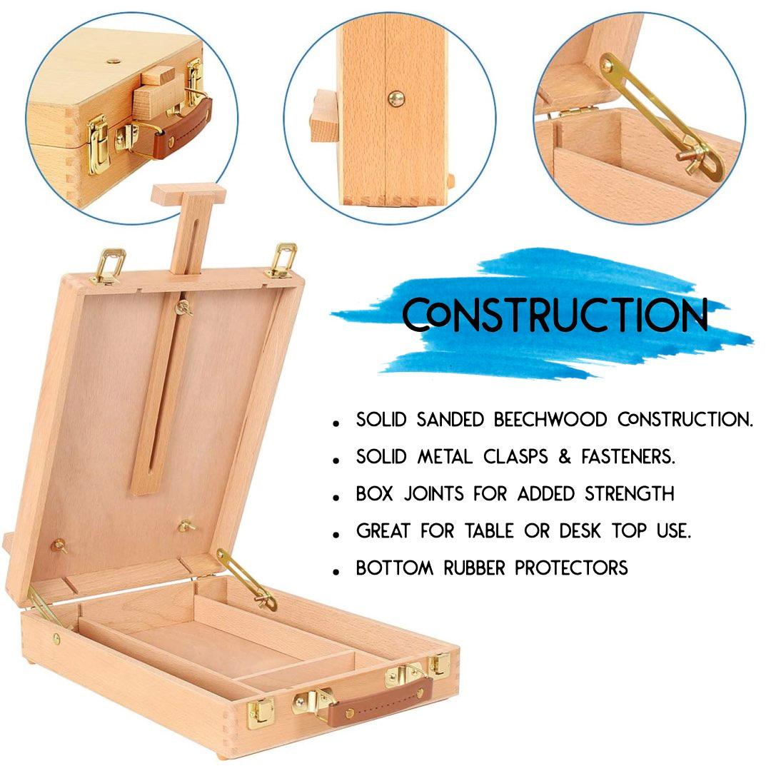 Wooden Desktop Easel & Storage Box